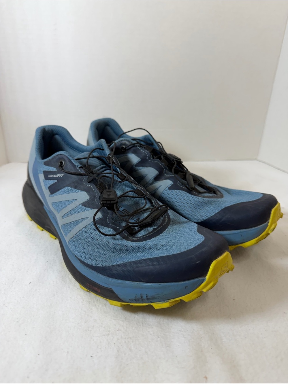 Salomon Sense Ride 4 Men’s Size 9 Blue Black Trail Running Walking Sneakers